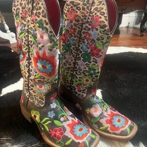 Macie Bean Multicolor Embroidered Heeled Boots